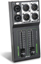 Passive Stereo Volume Controller, XLR 2 Input 2 Output Stereo Studio Controller, Plug and Play for Studio Speakers, Home Audio with Metal Interfaces, Great for Live Performance