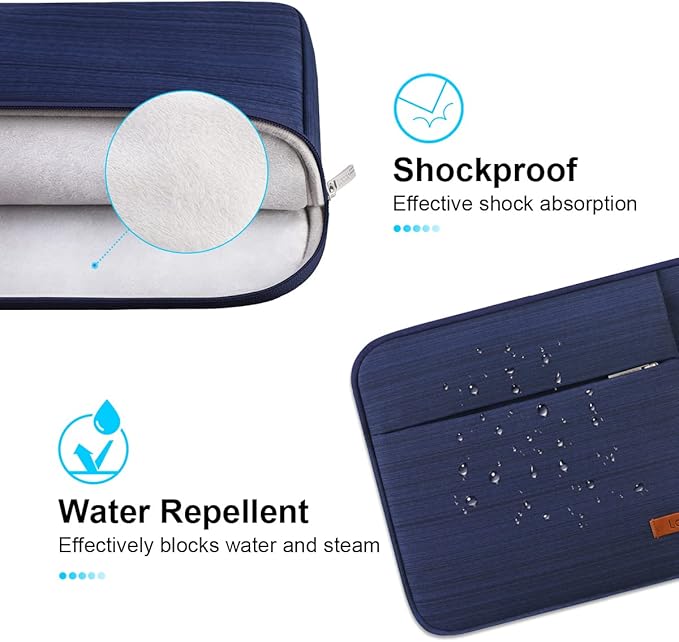 Lacdo Laptop Sleeve Case for 16 inch New MacBook Pro M4/M3/M2/M1 Pro/Max A3403 A3186 A2991 A2780 A2485 A2141 2024-2019 | 15 inch Microsoft Surface Laptop 7th Copilot+PC, 6 5 4 3 Computer Bag, Blue