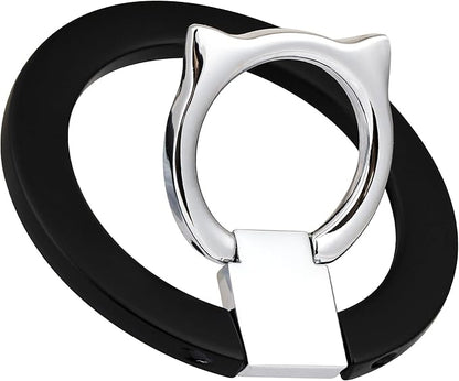 Magnetic Phone Grip for MagSafe, EI Sonador Magnet Phone Ring Holder, Removable, Compatible with iPhone 14 Plus 13 12 Pro Max Mini (Black)