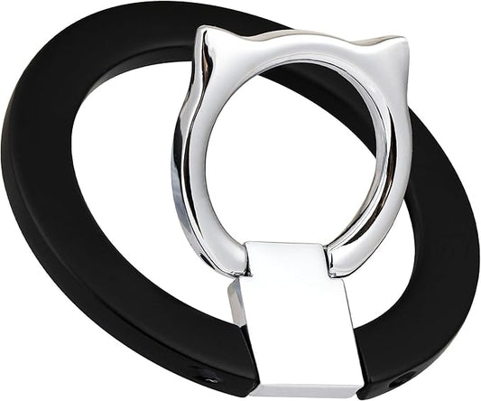 Magnetic Phone Grip for MagSafe, EI Sonador Magnet Phone Ring Holder, Removable, Compatible with iPhone 14 Plus 13 12 Pro Max Mini (Black)