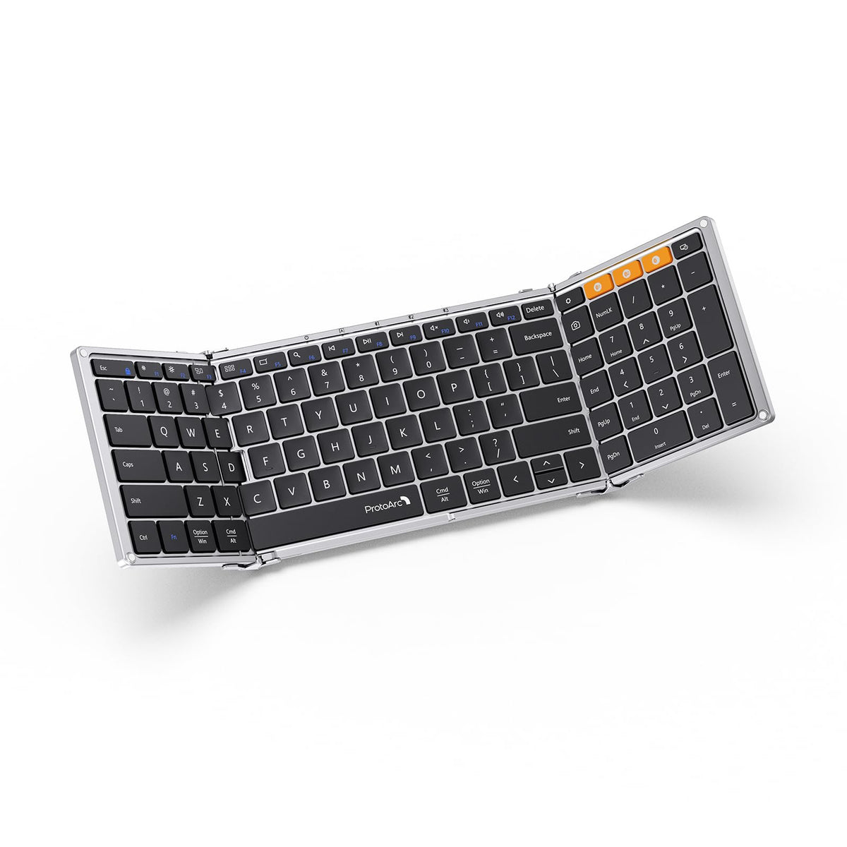 ProtoArc XK01 Full-Size Foldable Bluetooth Keyboard for Travel, Blue
