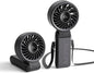 JISULIFE Handheld Fan Life7 – Ultimate Flexibility: High-Power Motor, LED Display, 13 Hrs Cooling, 3600mAh Rechargeable, 5-Speed, Foldable Design, 3-IN-1 Portable Fan for Travel Cruise Beach(Black)