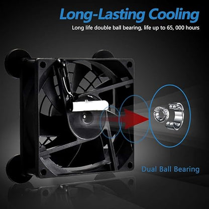 Mini, Compact 40mm x 20mm USB Fan, for VR Gear, Aquarium, Roku, Router, Raspberry Pi, Cosplay, Helmet Cooling Ventilation