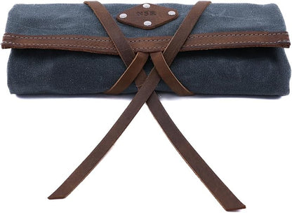 Tech Roll Organizer, Travel Tech Organizer, Cord Organizer, Jewelry Case (Coal Grey - Desert)