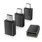 Elebase USB C to USB Adapter 4 Pack for MacBook Pro Air,iPad