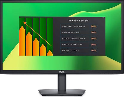 Dell 24" FHD VA (1920x1080) 60Hz Flicker Free Monitor, Anti-Glare Display, 1 x DisplayPort, 1 x VGA, VESA Mount (100x100mm), Ideal for Home & Business, Black Color (2025 Latest Model) (2 Pack)