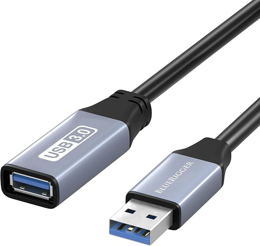 BlueRigger Active USB 3.0 Extension Cable 10FT (5 Gbps USB Extender Cord) - Long USB Extension Cable for Webcam, VR Headset, Printer, Hard Drive, Keyboard, Mouse