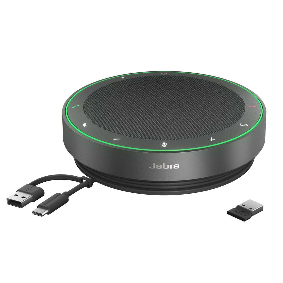 Jabra Speak2 75 SE (Second Edition) Wireless Bluetooth Speakerphone - 4 Noise-Cancelling Mics, 65mm Speakers - New Linking Feature - USB-A Dongle - Works with Zoom and Google Meet - Dark Grey