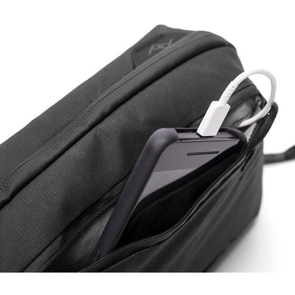 Peak Design Tech Pouch, Black, Electronics Organizer for Travel or Everyday Carry, Origami-Style Storage, Cable Pass-Through, Weatherproof Recycled Nylon, Gear Carry Bag for Men and Women