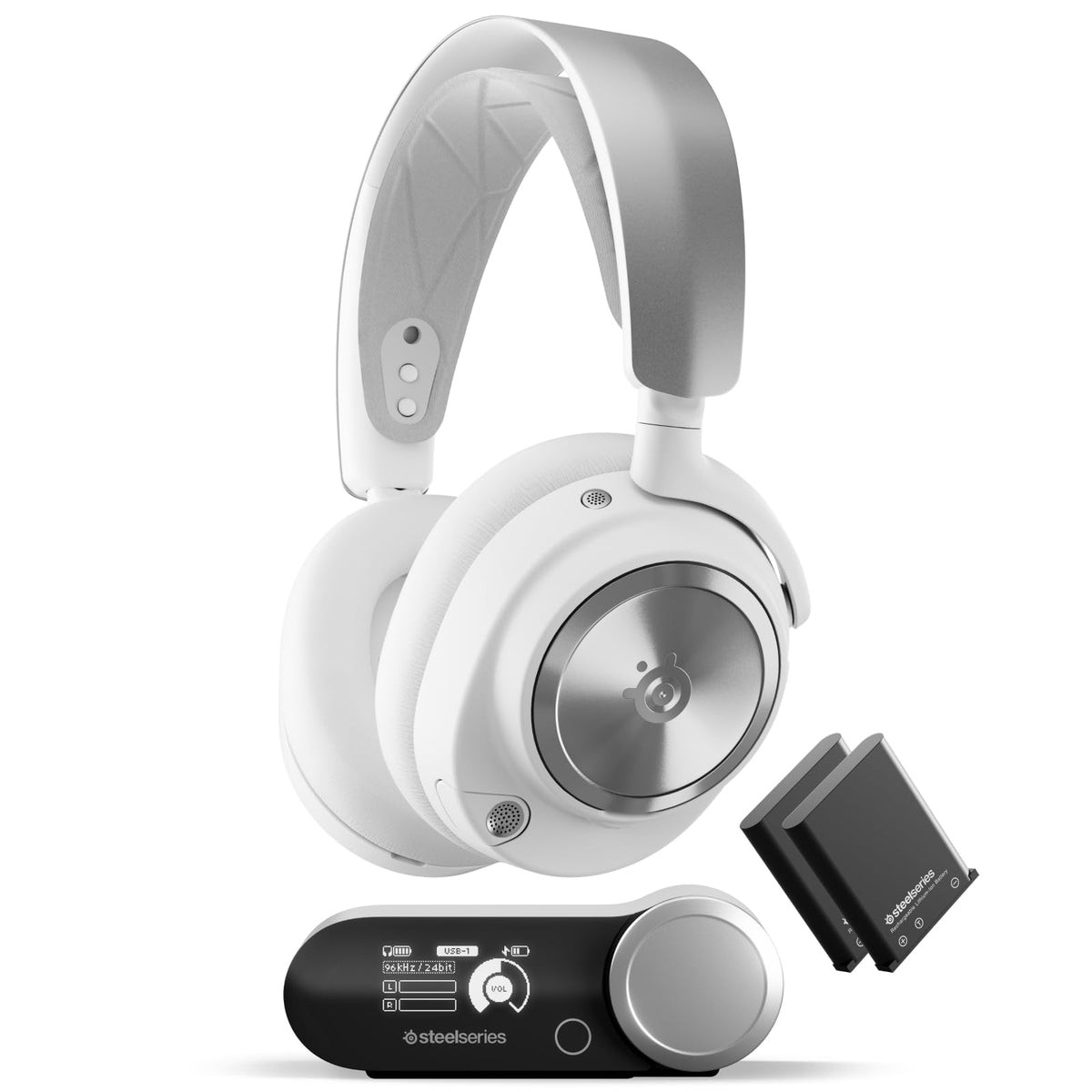SteelSeries Arctis Nova Pro Wireless Xbox Multi-System Gaming Headset - Premium Hi-Fi Drivers - Active Noise Cancellation Infinity Power System - Stealth Mic - Xbox, PC, PS5, PS4, Switch, Mobile