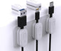 Magnetic Cable Clips [5-Pack] – Chargeworx Cord Organizer for Desk, Nightstand, Car, Wall – Strong Adhesive Wire Holder for USB-C, Lightning, Micro-USB – Tangle-Free, Snap-On, Easy Cable Management