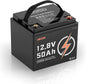 VEVOR 12V 50Ah LiFePO4 Battery, Up to 15000 Cycles, Deep Cycle Lithium Iron Phosphate Battery with Built-in BMS, Low Temperature Protection, 10 Years Lifetime, for Solar Off-Grid Home Energy Storage