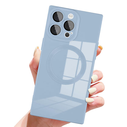 PSIOXY Blue for iPhone 15 Pro Max Case Rectangle Compatible with MagSafe