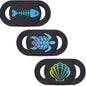 Laptop Camera Cover Slide Webcam Cover for Privacy Fits for Mini PC, PC, Surface, Tablet, Desktop Computer, Smart Phone - 3 Packs, Ocean