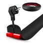 Floor Cord Cover Self Adhesive Cord Hider,10FT Cable Management, Extension Strip Protector for Wires, Prevent Cable Trips for Offices, Gyms, Exhibitions Cavity:0.39"(W) x 0.27"(H) Black