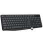 Lovaky Wireless Keyboard MK98, 2.4G USB Computer Cordless Keyboard, Enlarged Indicator Light, Ergonomic Full Size PC Keyboard with Number Pad for Windows, Laptop, Desktop, Chromebook, Notebook, Black