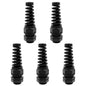 Strain Relief Cord Connector,LISTENJIALE 5Pcs NPT 3/4" Waterproof Cable Gland Flex Spiral Strain Relief Adjustable 12.5-18mm Cable Connector Nylon Joint with Gaskets(Black)