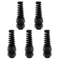 Strain Relief Cord Connector,LISTENJIALE 2Pcs NPT 1/4" Waterproof Cable Gland Flex Spiral Strain Relief Adjustable 4-8mm Cable Connector Nylon Joint with Gaskets(Black)