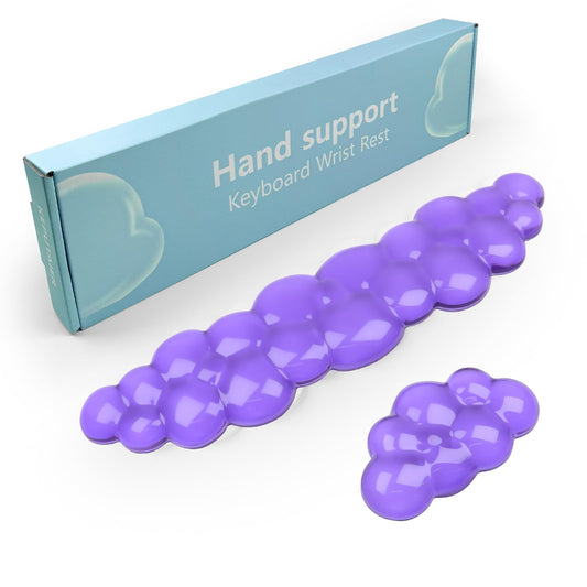 Gel Cloud Keyboard and Mouse Wrist Rest, Cute Wrist Support and Arm Support Keyboard Rest for Keyboard and Mouse Typing Pain Relief，Suitable for Office/Computer/Laptop/Gaming (Pink)