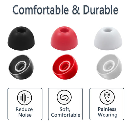 Replacement Silicone Ear Tips for Beats Fit Pro/Studio Buds/Studio Buds+ Headphone, 6 Pairs Earbuds Eartips L/M/S, Eargels Set Fit in Case, Earplug Ear Cap (Black with Pen)