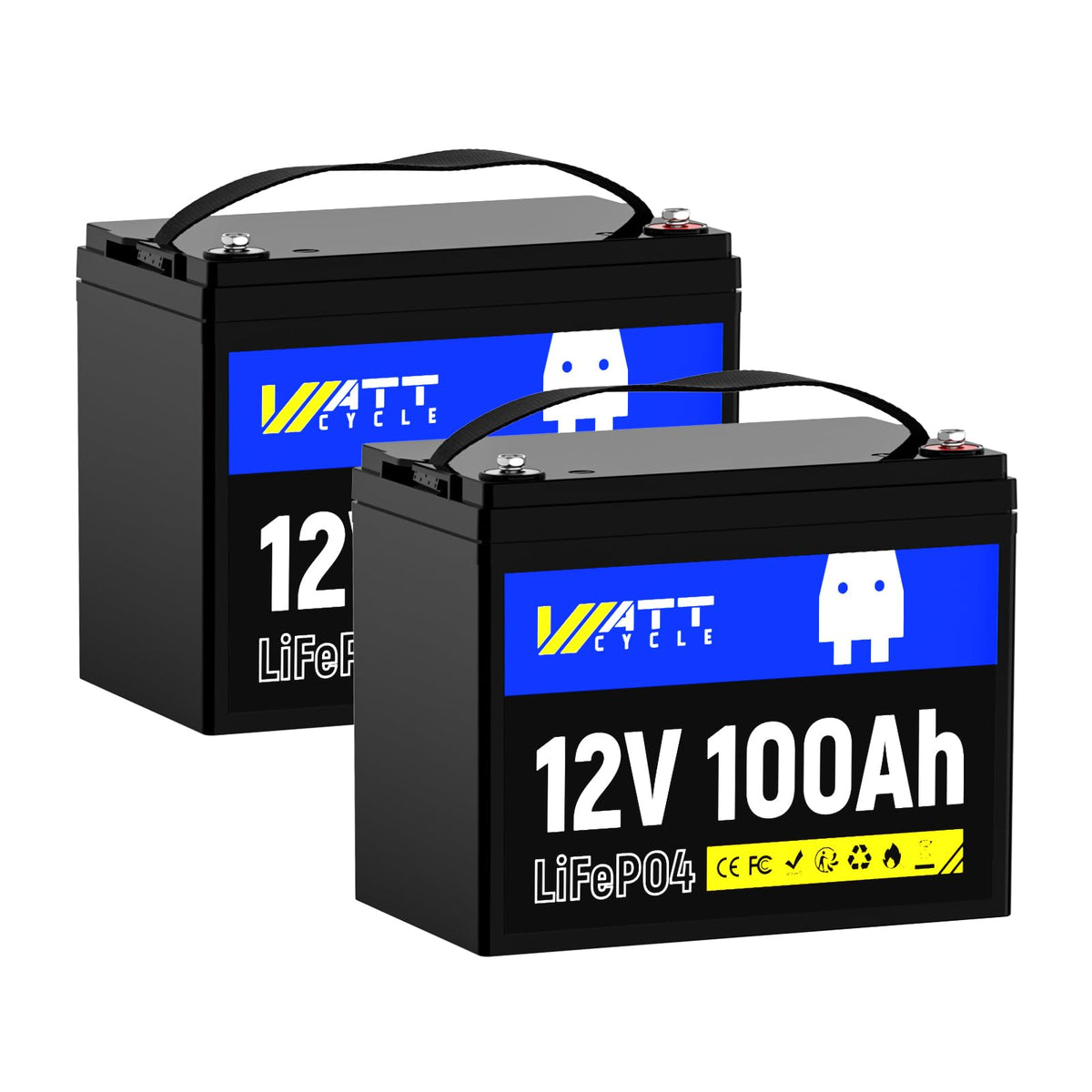 WattCycle 12V 100Ah LiFePO4 Battery, BCI Group 24