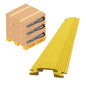 Kable Kontrol Drop Over Floor Cord Cover – 36” Inch Long 1 Channel Cable or Wire Protector – 20 Pcs Bulk Pack - Rubber Ramp for Indoor and Outdoor Use – Yellow