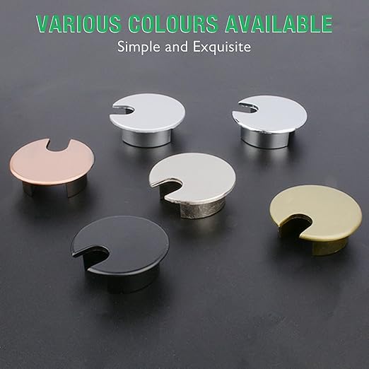 2 Pcs Desk Grommet 1-3/8" / 35 mm, Desk Cord Hole Cover, Cable Grommet Metal Zinc Alloy Materilal, Desk Hole Grommet for Home & Office Pc, Detachable Cable Cord Organizer-Bronze