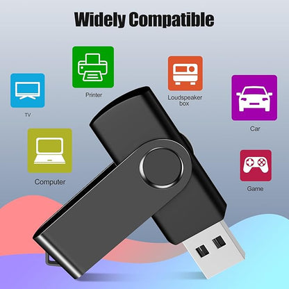EASTBULL 2GB USB Flash Drive Bulk Thumb Drives 10 Pack with Lanyards USB 2.0 Memory Sticks Zip Drive Pen Drive for Storage and Backup Black 10PCS 2GB
