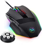Redragon M801 Gaming Mouse, RGB PC Gaming Mouse MMO with 9 Programmable Buttons Macro Recording, 16000 DPI, Fire Button for Gaming Windows Computer - Wired, Black