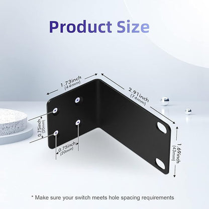 Universal Rack Mount Kit 1U Rack Ears for NETGEAR Series Switches (JGS/MS/RPS/SRX/XS/XSM/FS Series)
