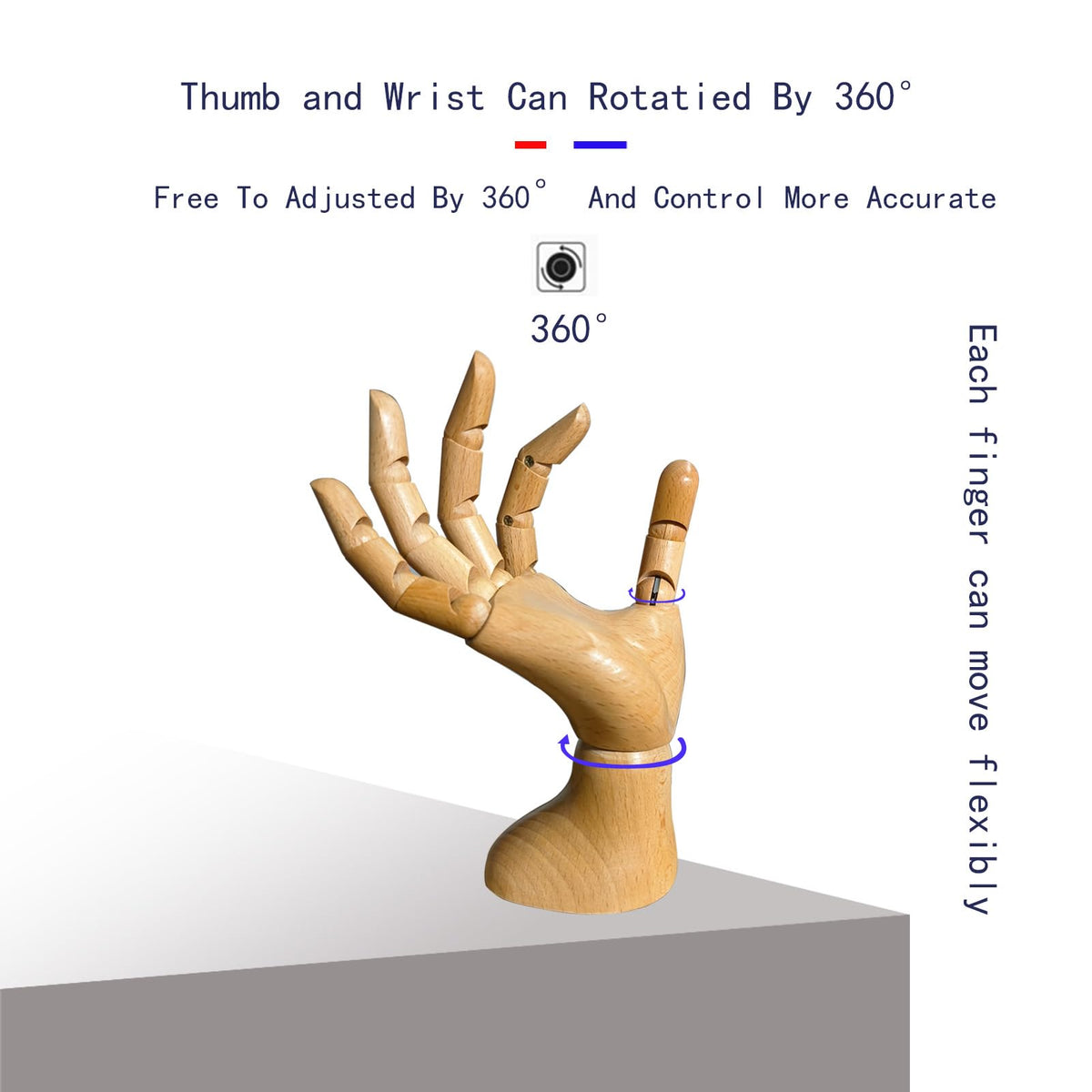 Mannequin,Mannequin Hand,Hand Model,Hand Mannequin for Nails,Drawing Mannequin,Wooden Hand,Wooden Mannequin,Wood Hand,Hand Model for Drawing,Female Hand of Right.