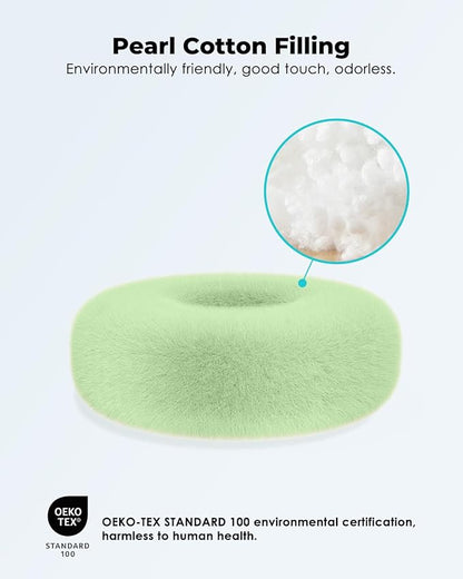 Viozon Tablet Stand Pillow, Compatible with 4.7"-13" Phone/Tablet, iPad, iPhone, Samsung, Google, Kindle, 360°Adjustable Phone Holder for Bed with Soft Plush Fabric, and Detachable Bowl, Green