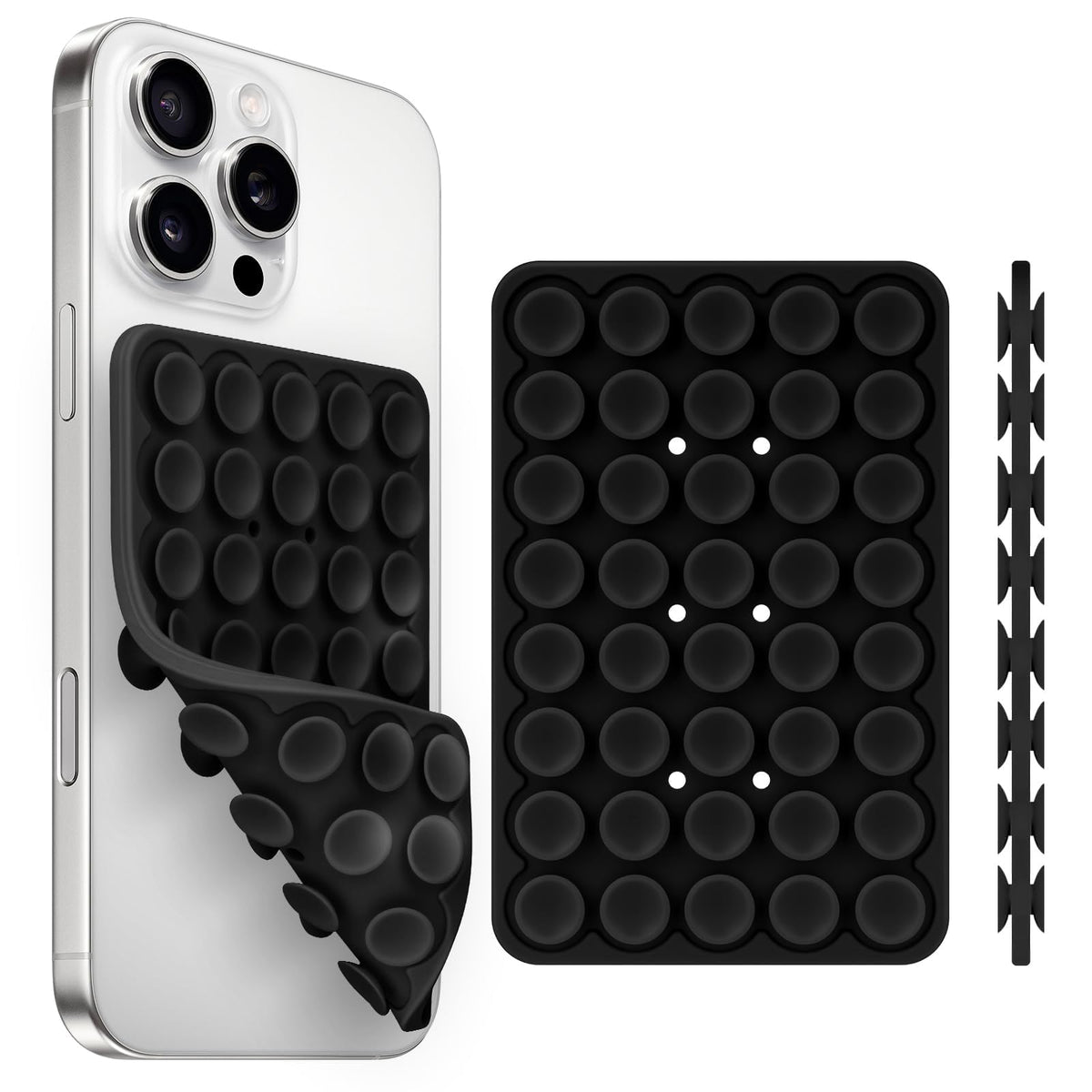 Yojaro Silicone Suction Cup Phone Case Mount Double Sided, Phone Accessories Hands-Free Strong Grip Holder for Selfies and Videos, Silicon Phone Stand for iPhone and Android Purple
