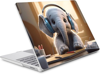 Tuiklol Case for 15 Inch Microsoft Surface Laptop 5/4/3 2022-2020, Model 1979/1953/1872/1873 Hard Shell Cover, Keyboard Cover+Screen Protector+Dust Plugs, Elephant