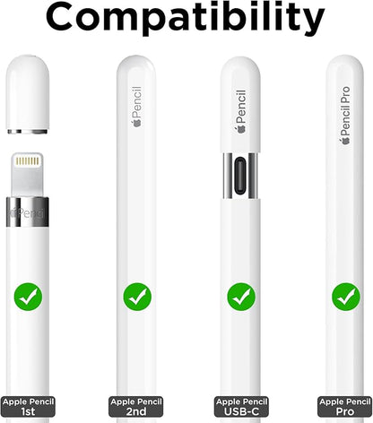 8 Pack Fine Point Replacement Tips Compatible with Apple Pencil 2nd Generation, Apple Pencil 1st Generation, Apple Pencil USB-C & Apple Pencil Pro Colorful iPencil Nibs (Pink+Blue+ Clear +White)