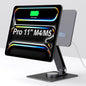 GEWOKLIY Magnetic iPad Pro M4&M5 11-inch Stand with Wireless Charging 18W, 360° Rotating Aluminum Tablet Holder for iPad Pro M4/M5 11-inch, Adjustable Desk Mount Series (M4/M5-11inch)