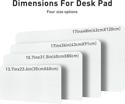 Aothia Leather Desk Pad Protector, Mouse Pad, Office Desk Mat, Non-Slip PU Leather Desk Blotter, Laptop Desk Pad, Waterproof Desk Writing Pad for Office and Home (Barely Grey, 36" x 17")