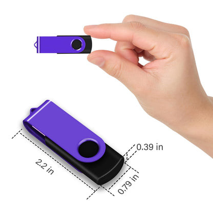 1GB 20-Pack USB Flash Drives Bulk EASTBULL USB 2.0 Thumb Drive,Purple
