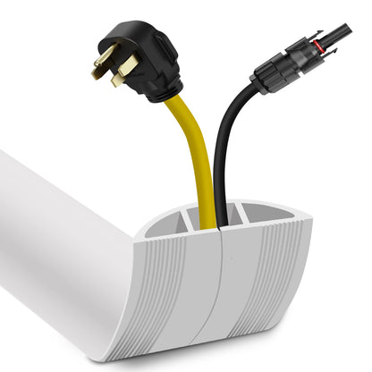 JAHOMFAI Floor Cord Cover 3.3FT Cord Covers for Wires on Floor Protect Wires & Prevent Trip Hazards, Easy to Cut for Home, Office, School, Concerts, Cavity W0.6in x H0.32in