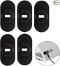 5Pack Anti Theft Self-Adhesive Security Plate with Slot for Cables to Lock Down Laptops, Mac Book, Tablets, iPad, or Other Computer (Black)
