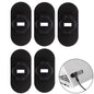 Zolunu 5Pack Anti Theft Self-Adhesive Security Plate with Slot for Cables to Lock Down Laptops, Mac Book, Tablets, iPad, or Other Computer (Black)
