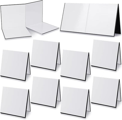 Zhanmai 4 Pcs Folding Blank Game Board, 18" x 18" DIY Create Make Your Own Game Board, Blank Quad Fold Dry Erase Battle for Family School Classroom DIY Activities