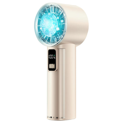 PANERGY Handheld Fan with Ice Cooler, Mini Portable Fan Rechargeable, 18Hrs Cooling, 0-100 Adjustable Speed, Small Yet Powerful, Personal Hand Fans for Travel, Beach, Outdoor, Makeup, Gifts for Women