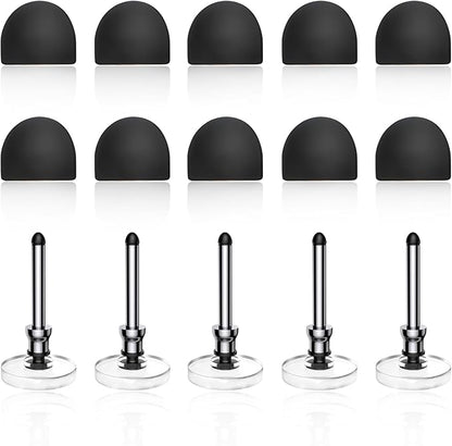 Bopomofo 10 Rubber Tips+5 Transparent Disc Tips