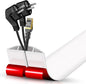 Floor Cord Cover Cavity 0.8"x0.37" Self Adhesive Cord Hider, 3.3FT Low Profile Cable Management, Extension Strip Protector for Wires, Prevent Cable Trips for Offices, Gyms, Exhibitions (White)
