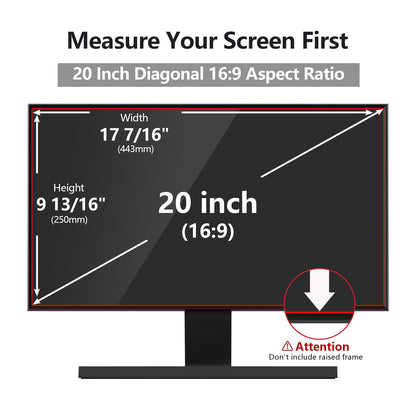RedANGEL 20-Inch Computer Privacy Screen for 16:9 Monitor