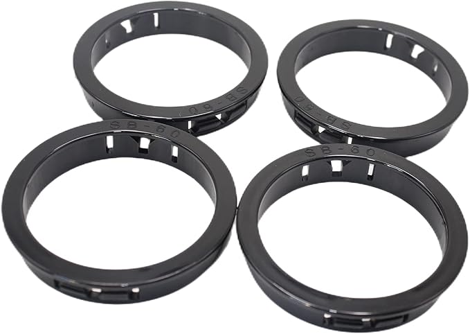 2-3/8"(60mm) Black Snap-in Knockout Insulating Bushing Grommets, Plastic Cable Hole Grommets for Wiring, Round Nylon Snap in Locking Electrical Wire Cord Hose & Tubing Bushings Grommets, 4pcs