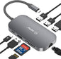USB C Hub, 9-in-1 Type C Hub with Ethernet Port, 4K USB C to HDMI, 2 USB 3.0 Ports,1 USB 2.0 Port, USB-C Power Delivery, Portable for Mac Pro and Other Type C Laptops