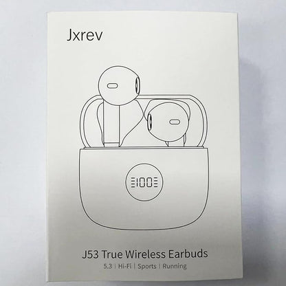 Jxrev Wireless Earbuds Bluetooth 5.4 Headphones Noise Cancelling, Bluetooth Earbuds with Dynamic Drivers Stereo, Earphones Wireless, 40H Playtime and LED Power Display, in Ear Buds for Android iOS