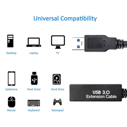 S.H.Y SPRUCES 33FT USB 3.0 Active Extension Cable,USB Extension Cord A-Male to A-Female,Compatible with Oculus Quest 3 VR,Headset,Hard Drive,Printer,Webcam,Scanner,PS4 More